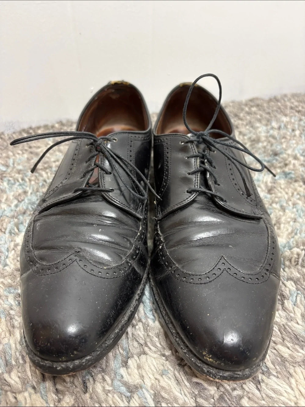 Allen Edmonds Shoes Mens 10 C Richmond Leather Oxford Wingtip Brogue Office
